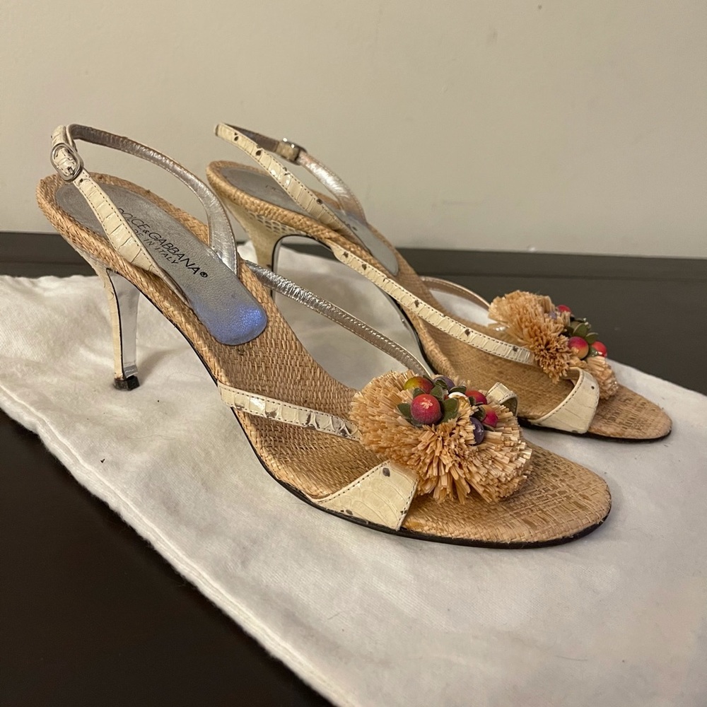 Dolce & Gabbana - Rafia and Fruit sandal
